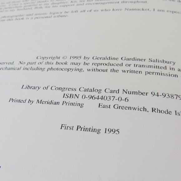 H. Marshall Gardiner's NANTUCKET POST CARDS 1910-1940 Book G. G. Salisbury 1995 - Picture 8 of 11